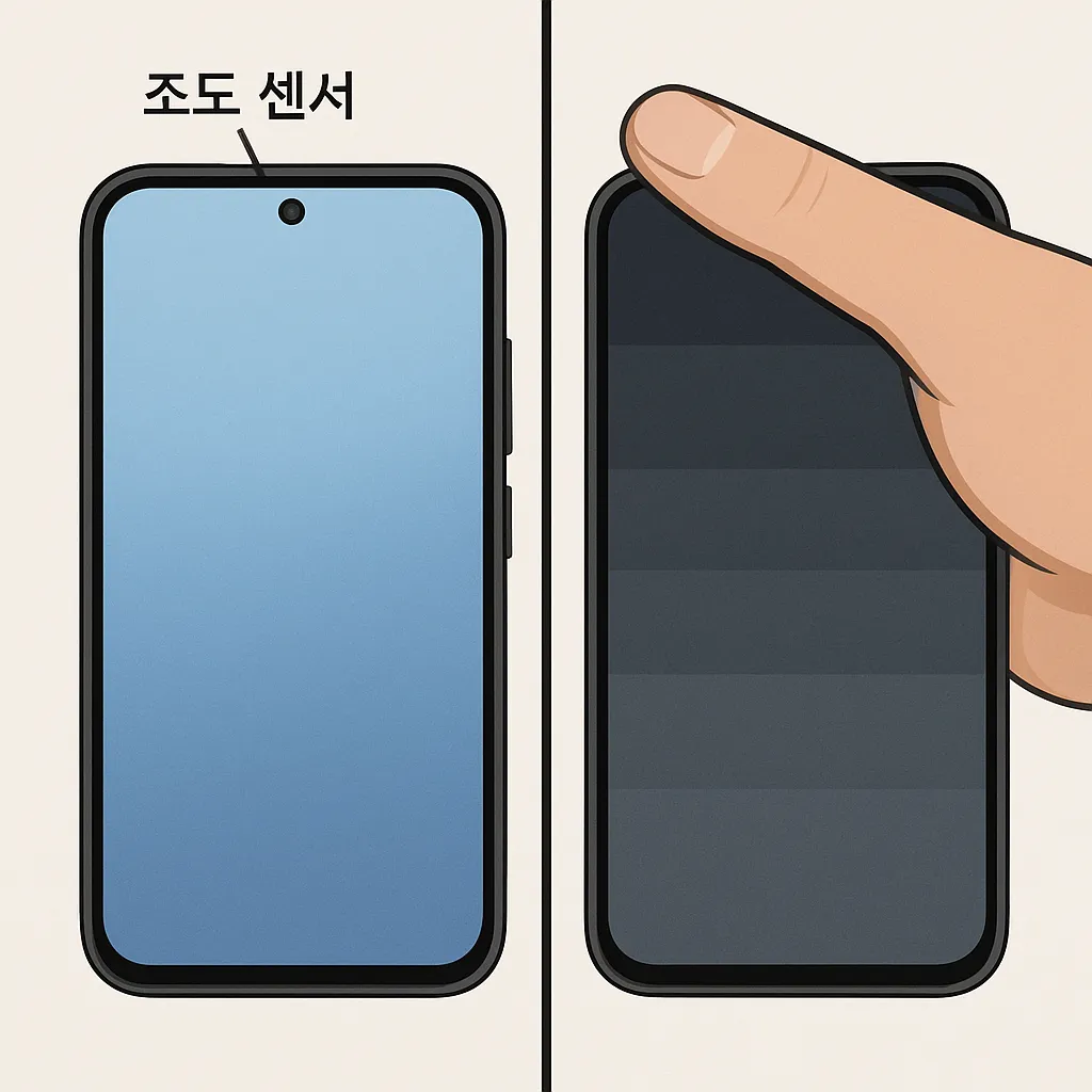 스마트폰의 조도센서의 오류