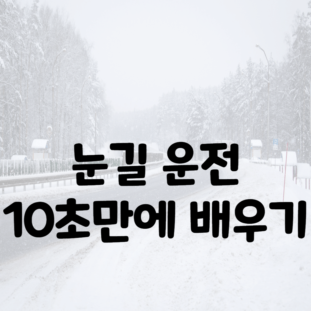눈길 운전