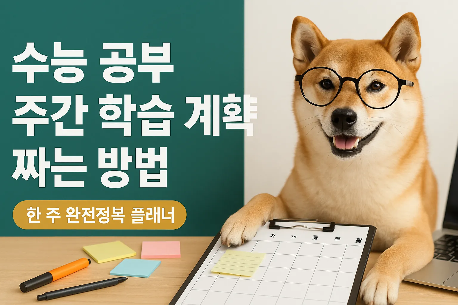 수능 D-100 합격 로드맵! 주간 학습계획 짜는 법