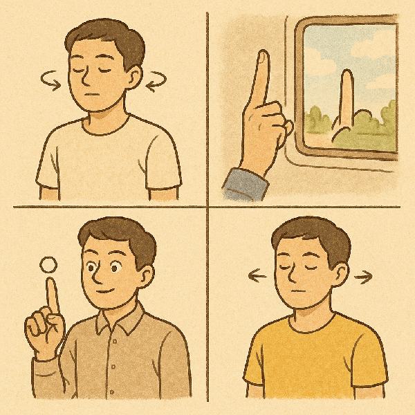 하루를 바꾸는 7분, 시선 안정 훈련 루틴 시나리오