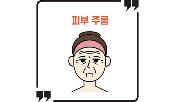 노화로 인한 피부 주름을 보여주는 이미지