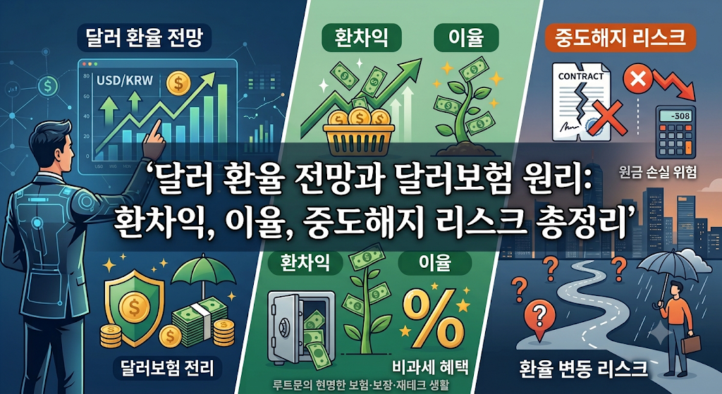달러 환율 전망과 달러보험 원리: 환차익, 이율, 중도해지 리스크 총정리