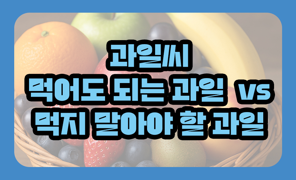 씨까지 먹어도 되는 과일 vs 먹지 말아야 할 과일