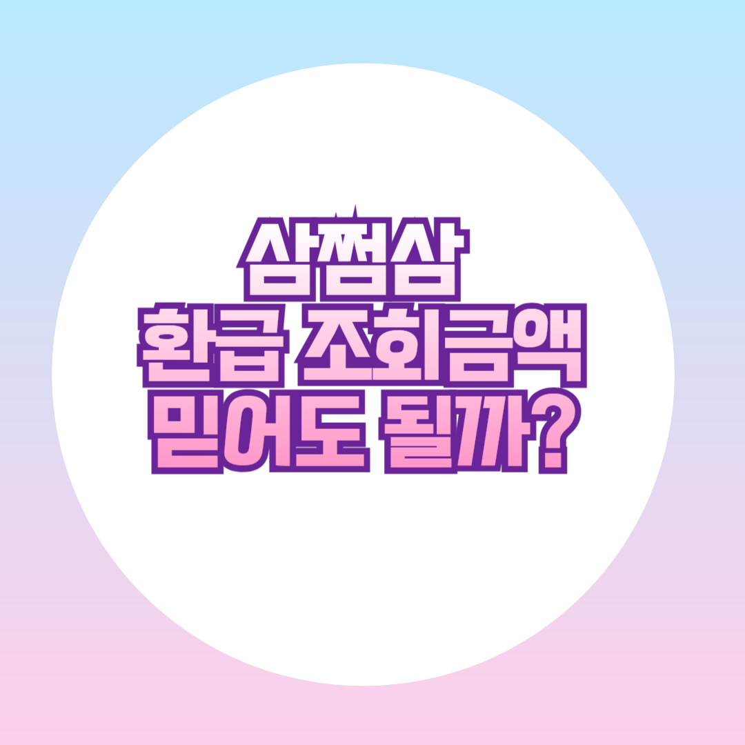 삼쩜삼 환급 조회금액 결제전 반드시 확인해야 할 사실