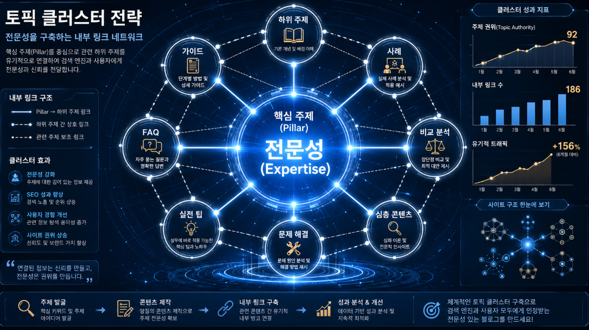 2026 구글 알고리즘 기준에 맞춘 새로운 주제의 토픽 클러스터 구조
