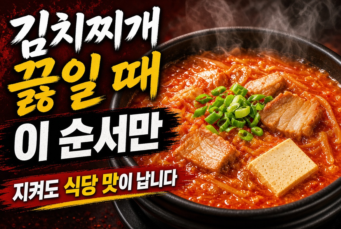 김치찌개 끓일 때 이 순서만 지켜도 식당 맛이 납니다
