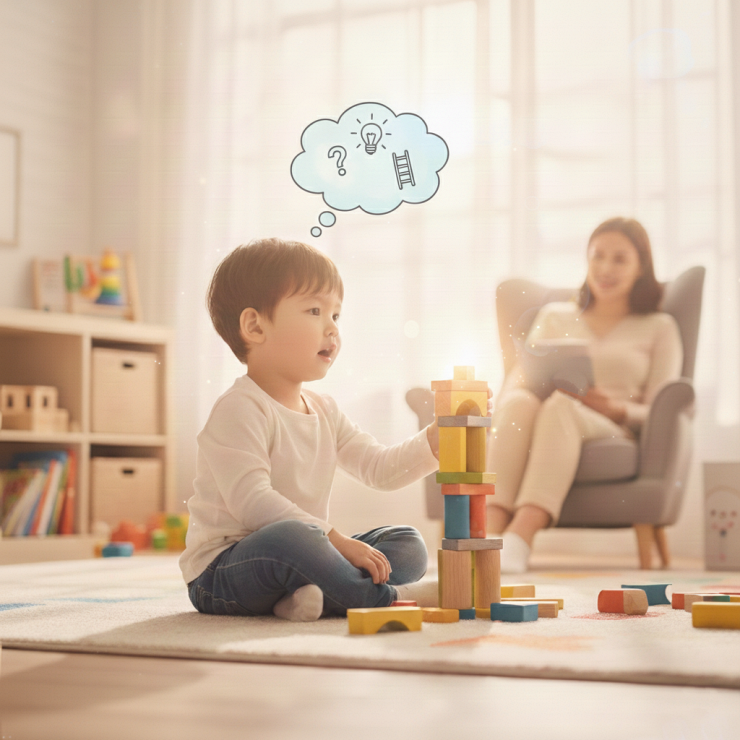 아기 중얼거림 혼잣말 대처