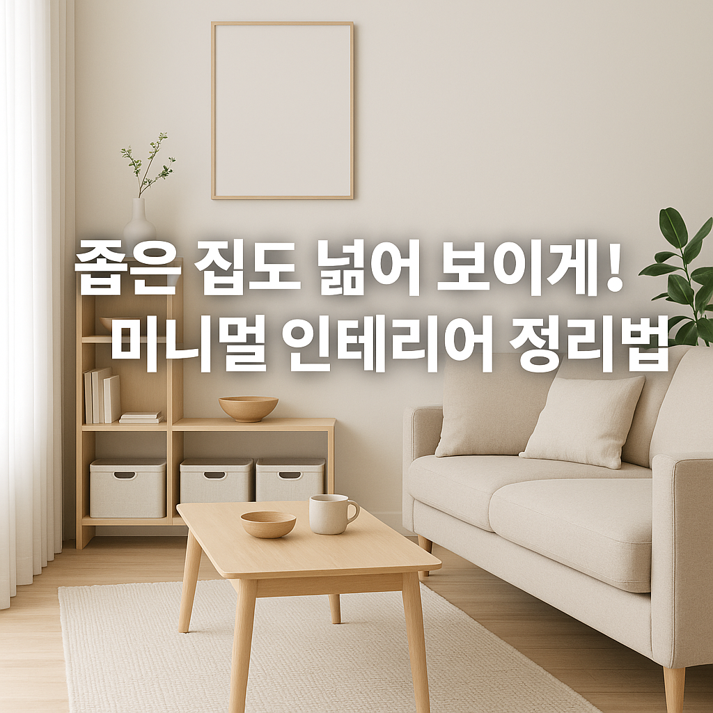 좁은 집도 넓어 보이게! 미니멀 인테리어 정리법