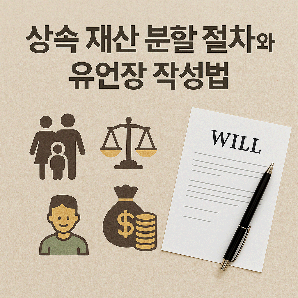 상속 재산 분할 절차와 유언장 작성법