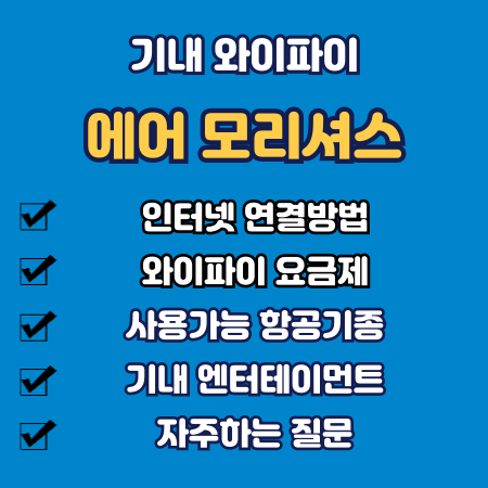 에어 모리셔스 기내 와이파이