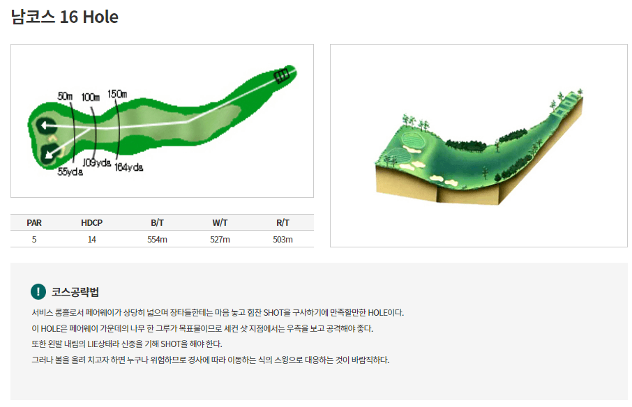 통도파인이스트 컨트리클럽 남코스 16