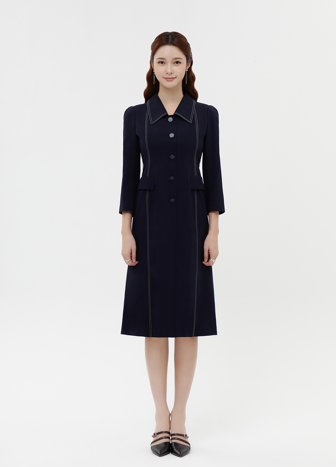 IT미샤 잇미샤 벨티드 카라 원피스 ITM9YOP930