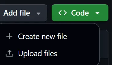 GitHub New repository Add Files
