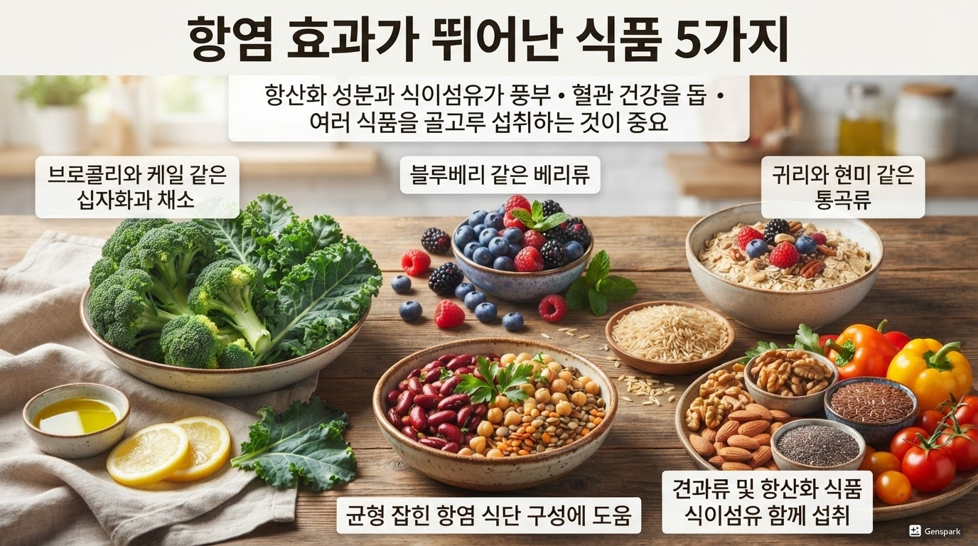 항염 효과가 뛰어난 식품 5가지