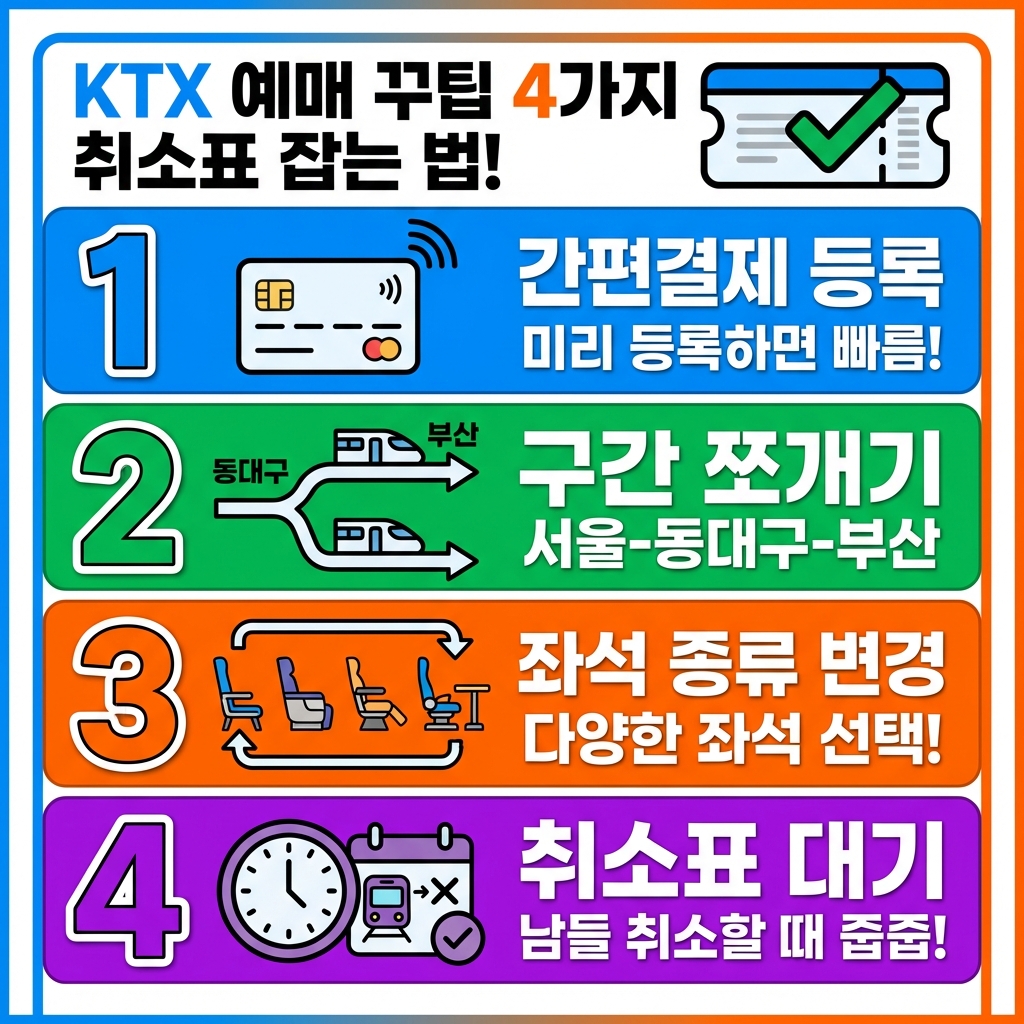 KTX_예매팁_4가지_요약인포그래픽