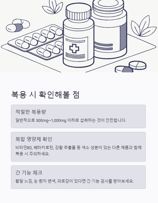 커큐민 복용시 확인해볼 점