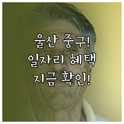 울산 중구 시니어클럽 맞춤형 노인일자..