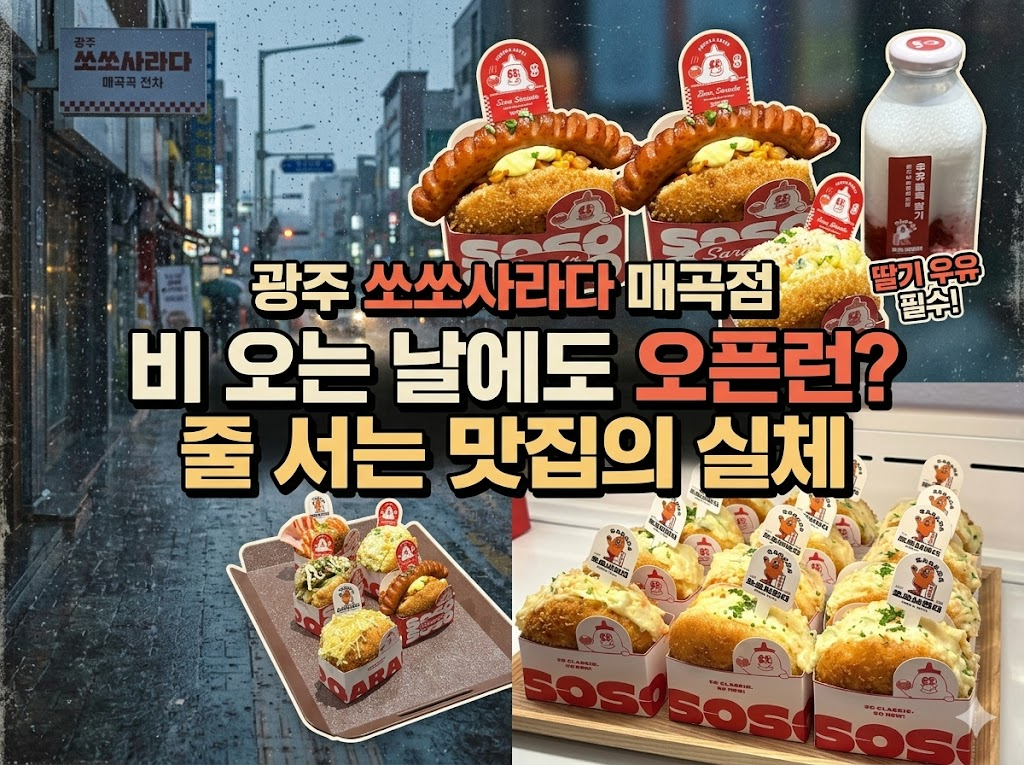 광주 쏘쏘사라다 매곡점 오픈 첫날 웨이팅 성공 후기: 줄 서서 먹는 3가지 이유와 메뉴 추천