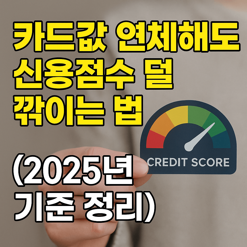 카드값 연체해도 신용점수 방어할 수 있는 방법을 요약한 2025년 한국 기준 인포그래픽
