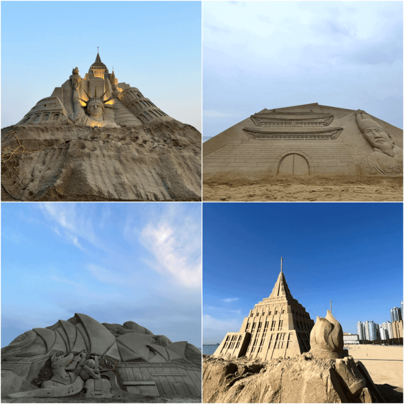 해운대 모래축제 참가-작품-중-넷-콜라주