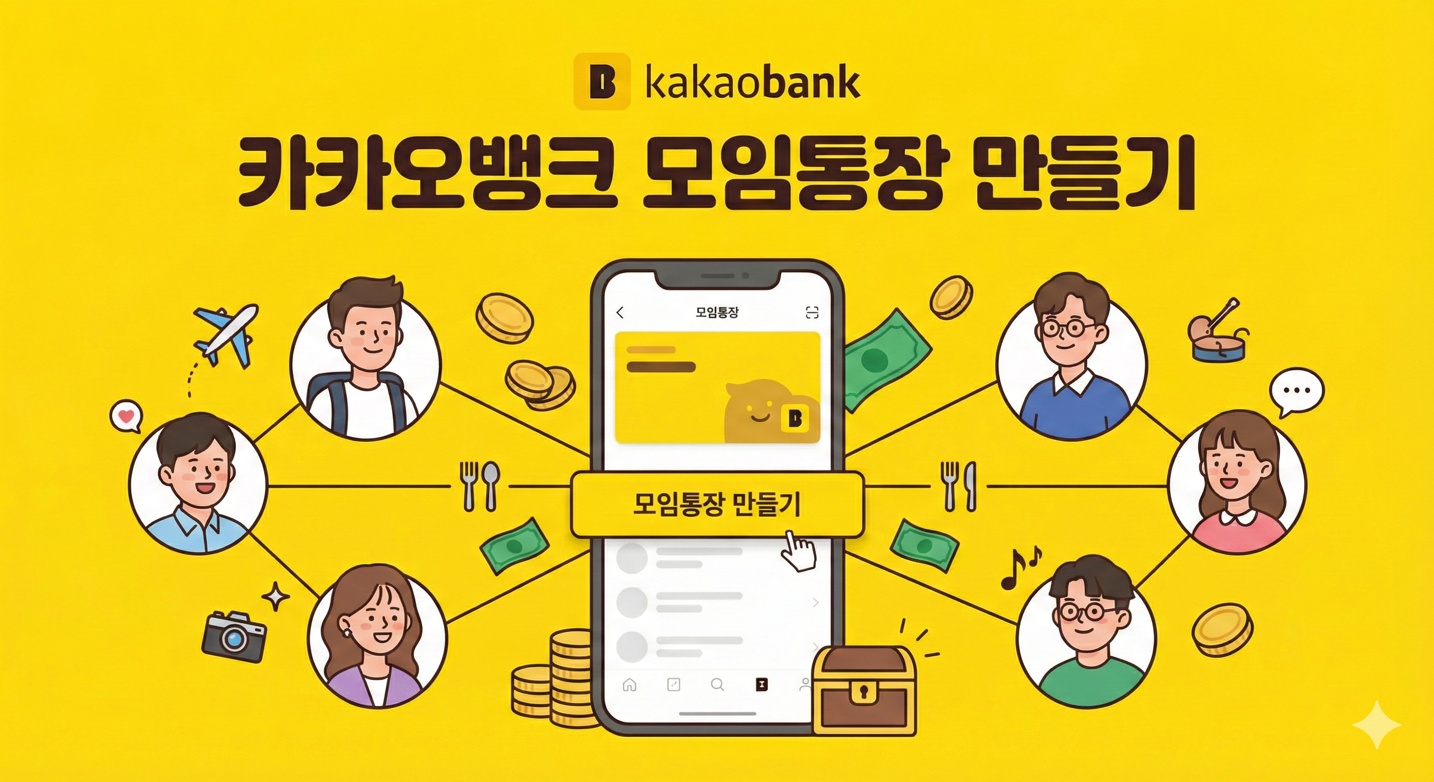 카카오뱅크 모임통장 만들기 및 활용법