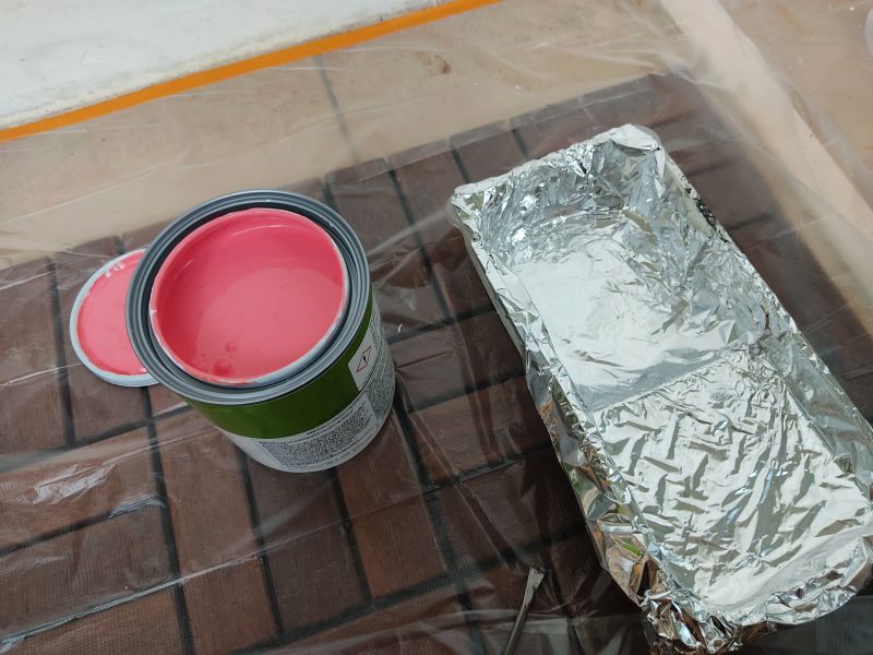 트레이를 여러번 사용하기 위해쿠킹호일을 덧붙여준모습