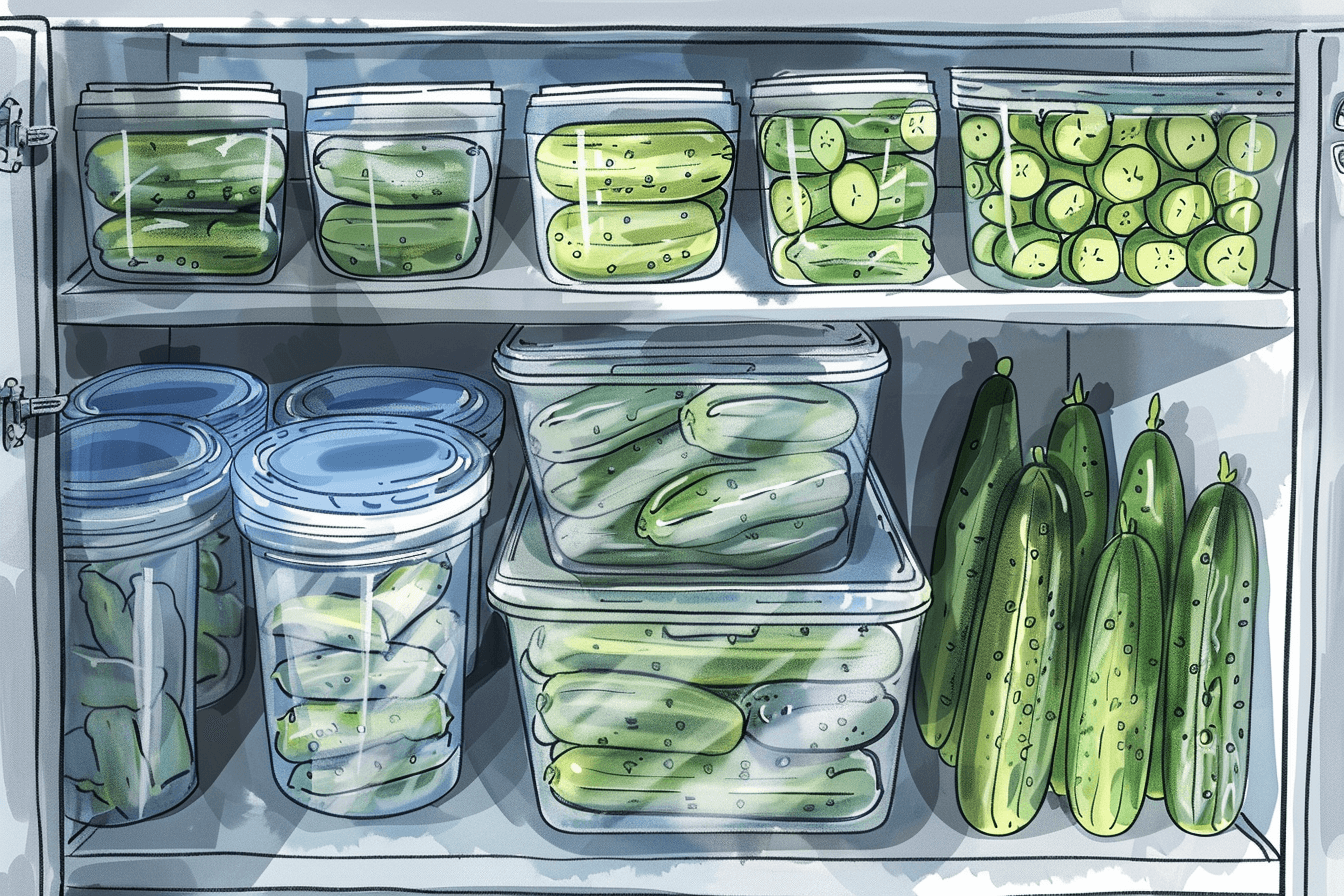 오이와-썰린-오이가-보관-용기들에-담겨-있는-이미지