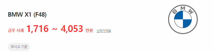 X1(F48) 중고차