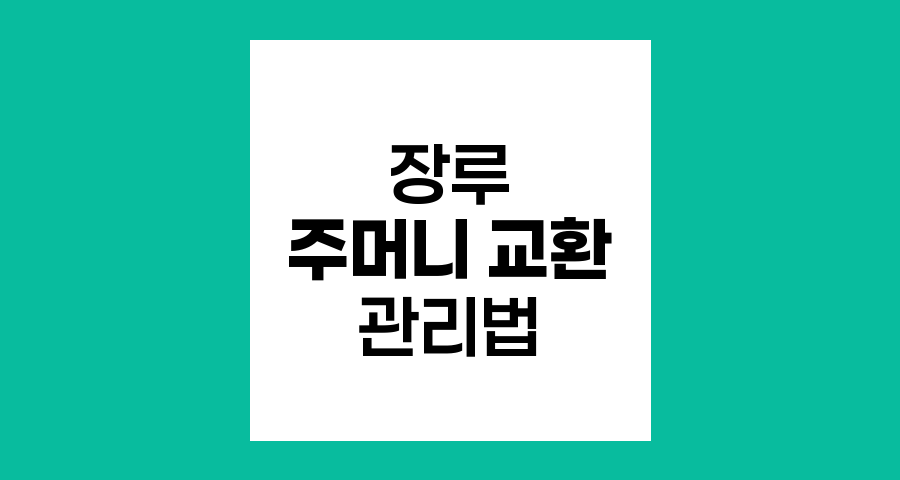 장루 주머니 교환 방법과 주의사항 완벽 안내