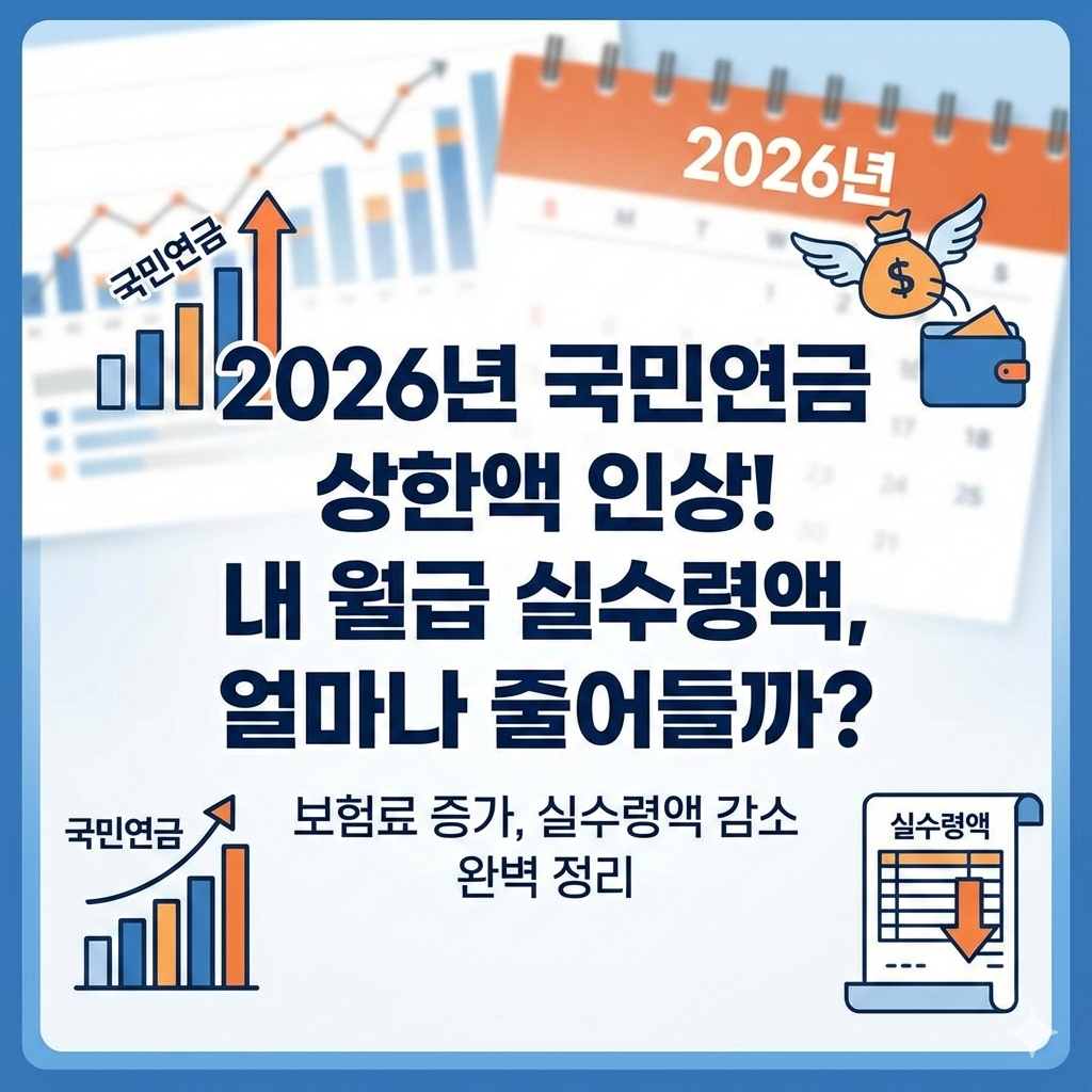 2026년 국민연금 상한액 인상, 내 월급 실수령액 변화 완벽 정리