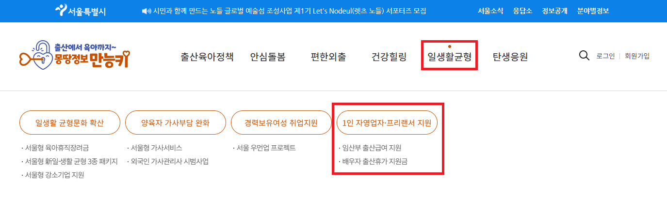 서울시 출산 지원금