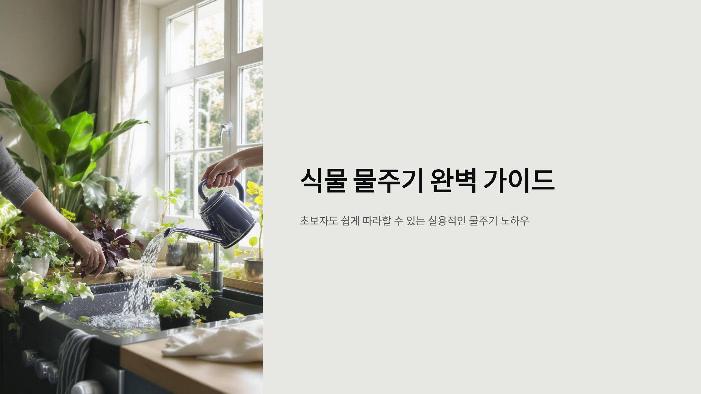 반려식물 물주기 생존전략