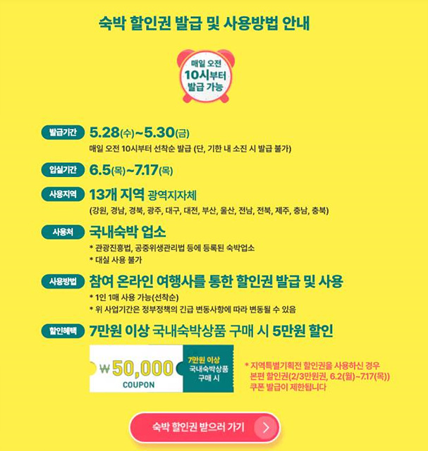 숙박세일페스타 호텔할인 국내숙박할인 여행쿠폰