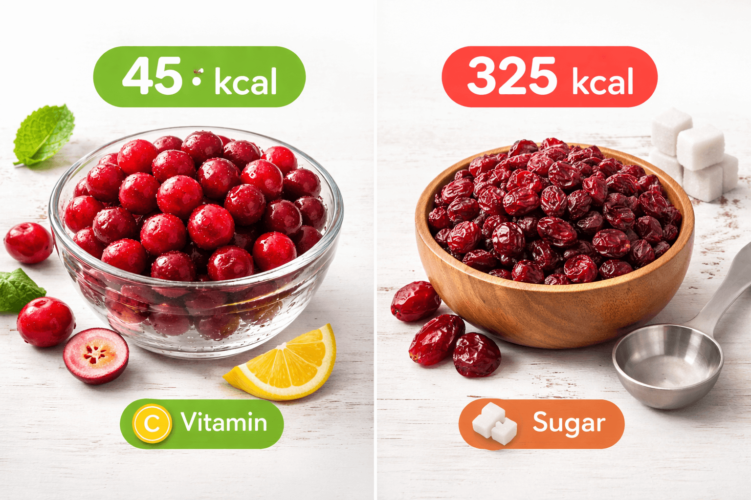 건과 vs 생과 영양성분 차이와 칼로리 비교