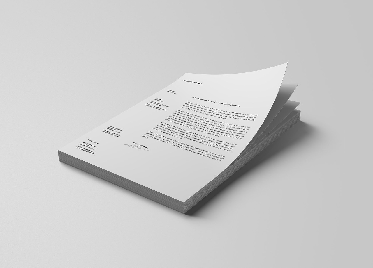 Stacked Letterheads Mockup(스택 레더해드 목업)