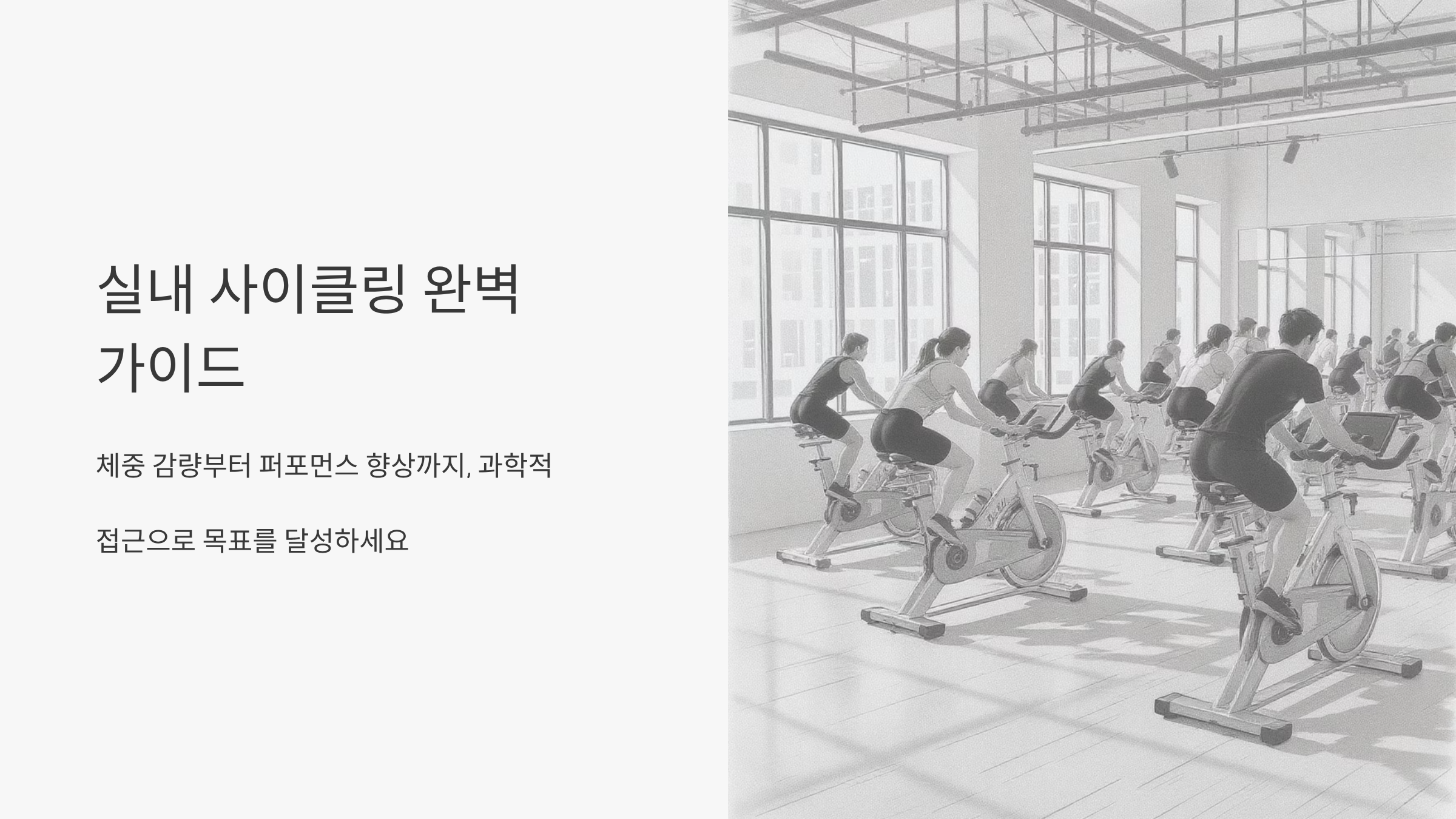 실내 자전거 운동 칼로리 극대화 심박수 관리법