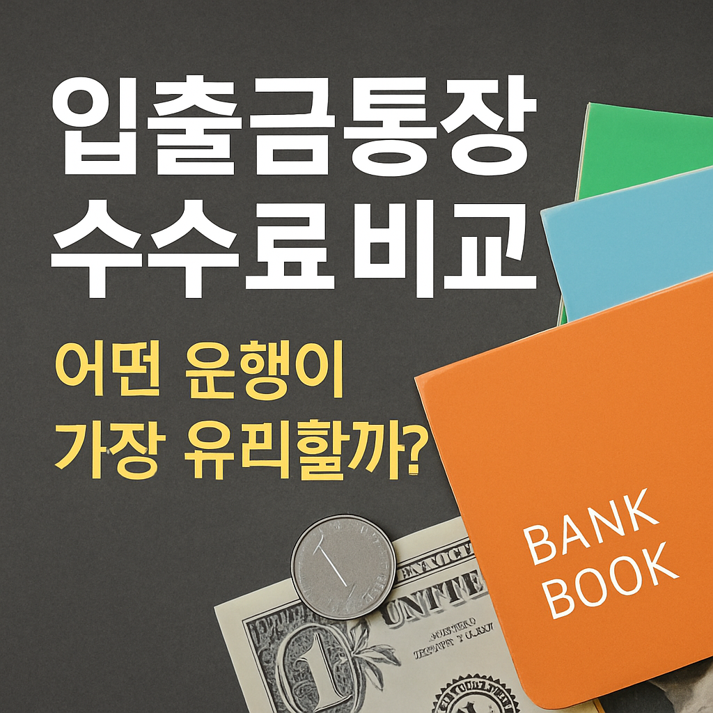 입출금통장 수수료 비교: 어떤 은행이 가장 유리할까?