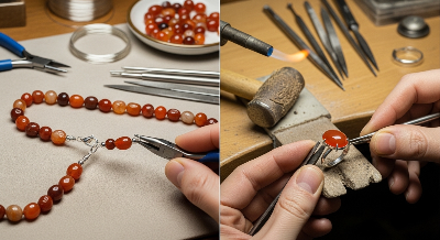 자마노의 가공 및 세팅 방법