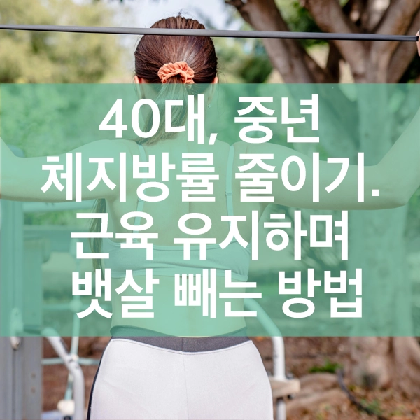 40대, 중년 체지방률 줄이기 : 근육 유지하며 뱃살 빼는 방법