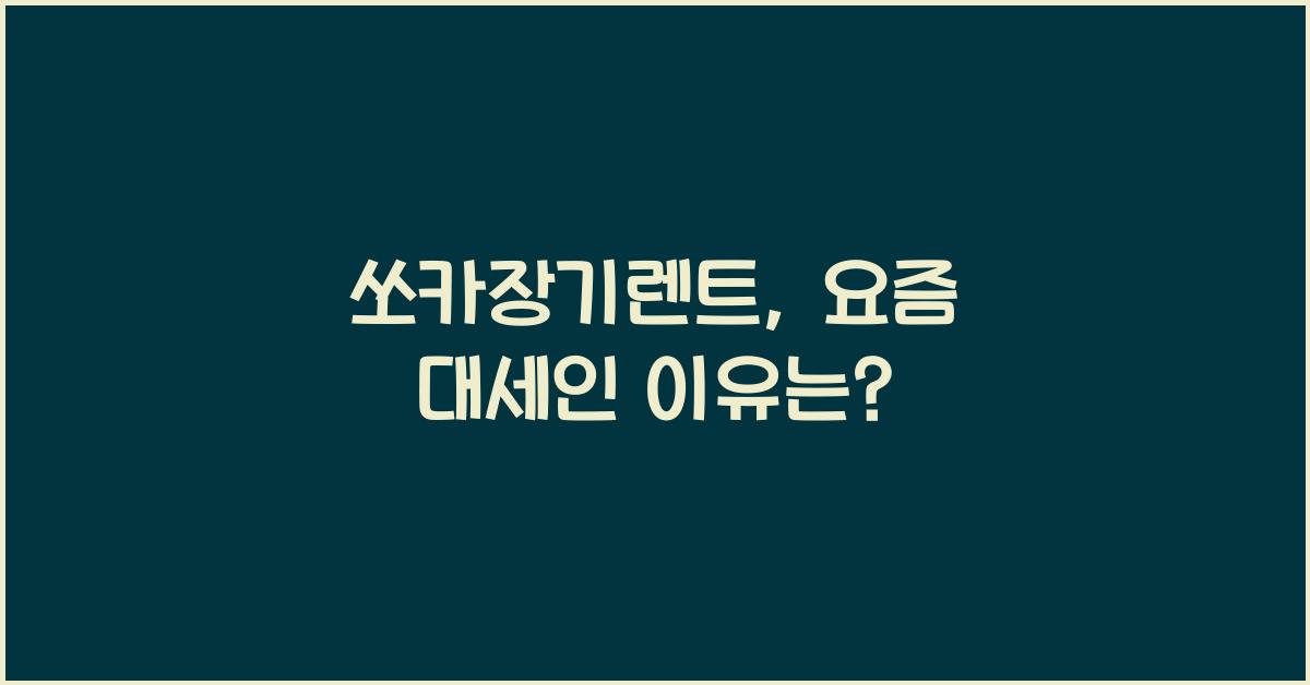 쏘카장기렌트