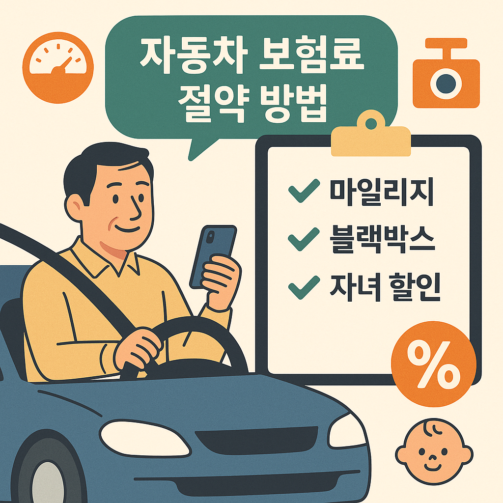자동차 보험료 줄이는 5가지 방법｜할인 특약 총정리