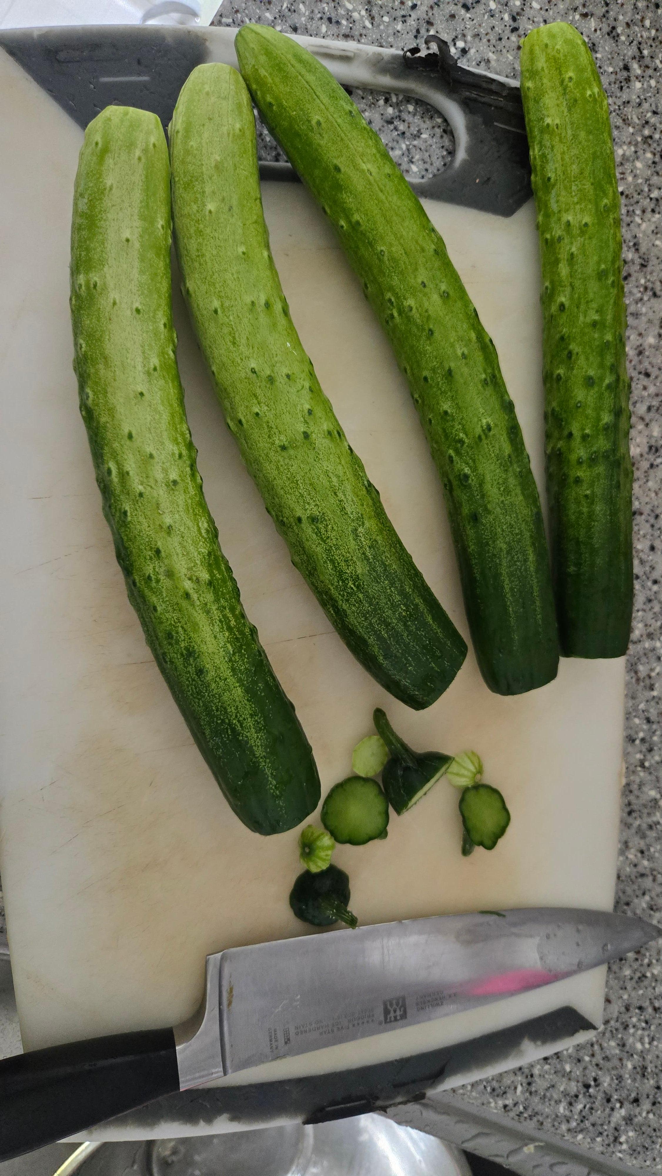 오이 손질하기
