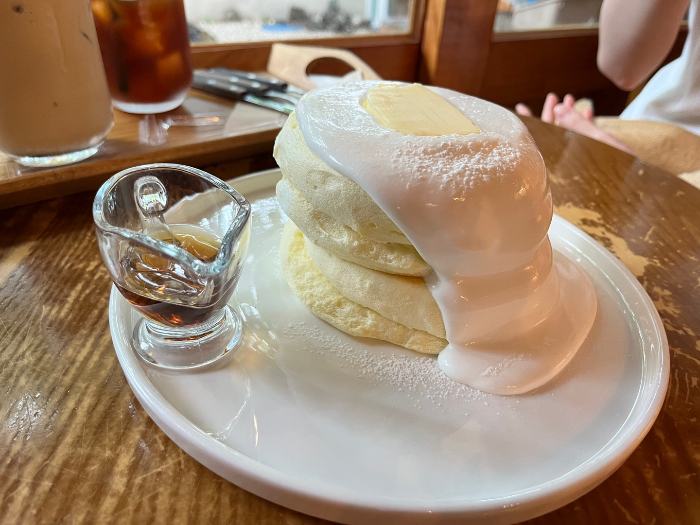 플레인 수플레 팬케이크 모습