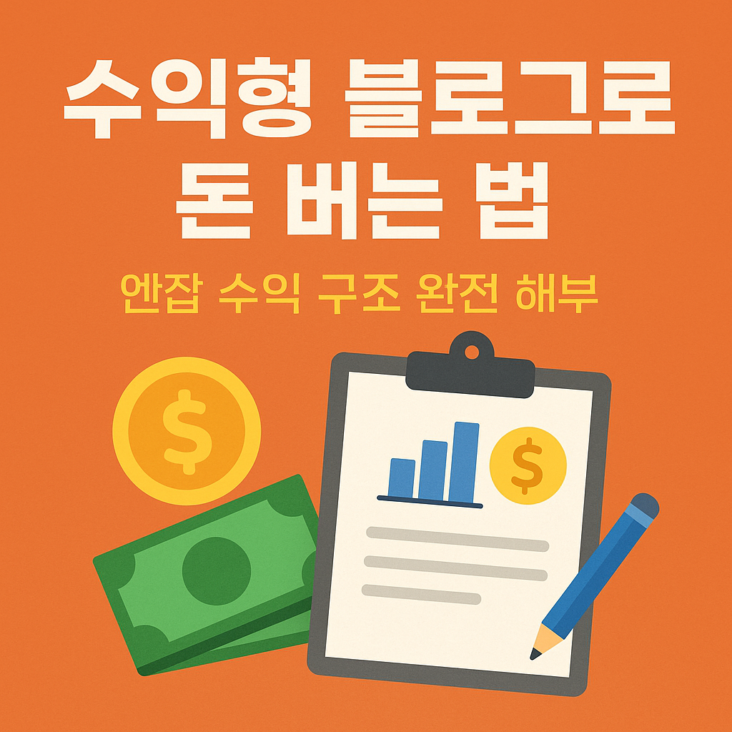 수익형 블로그로 돈 버는 법, 엔잡(N잡) 수익 구조 완전 해부