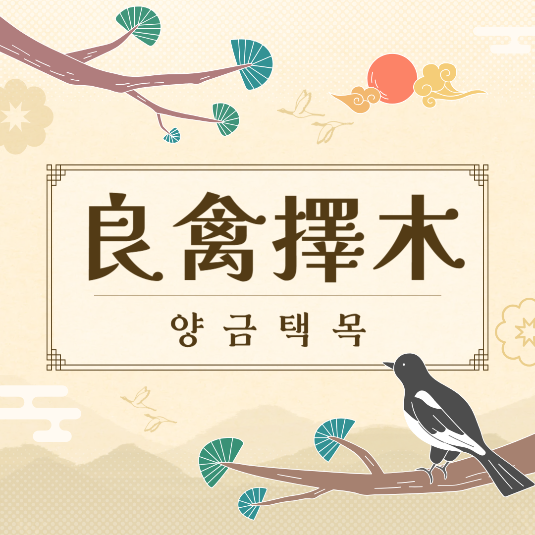 양금택목(良禽擇木) 뜻, 유래, 예문, 반대말, 유의어