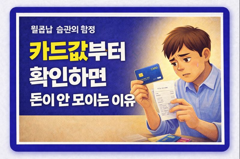 카드 값부터 확인하면 돈이 안 모이는 이유
