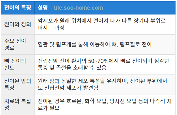 전이의 정의와 특징