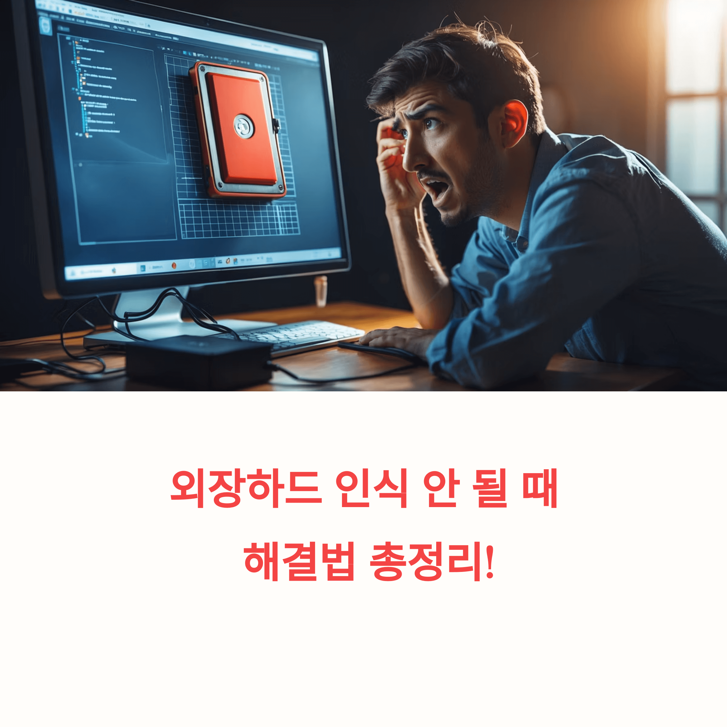 외장하드 USB 인식 오류 해결방법