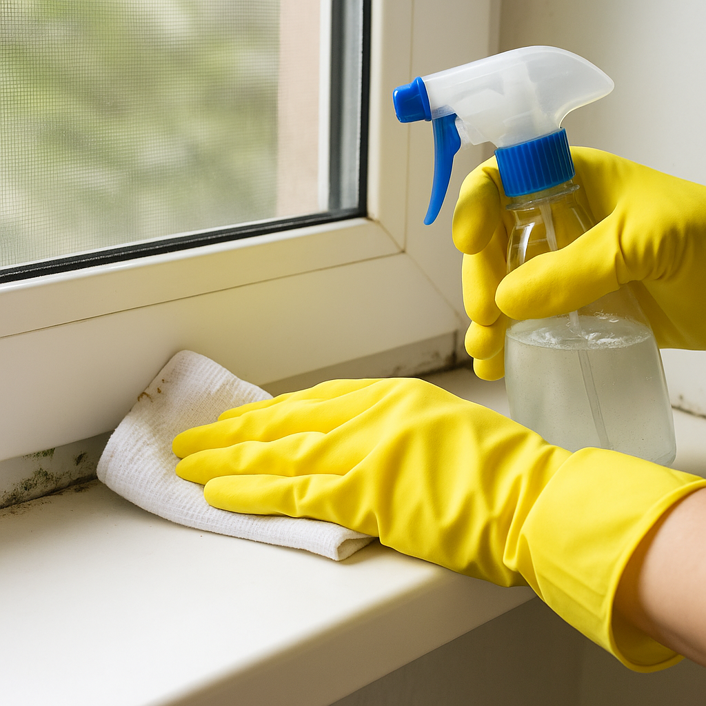 창틀 곰팡이 청소