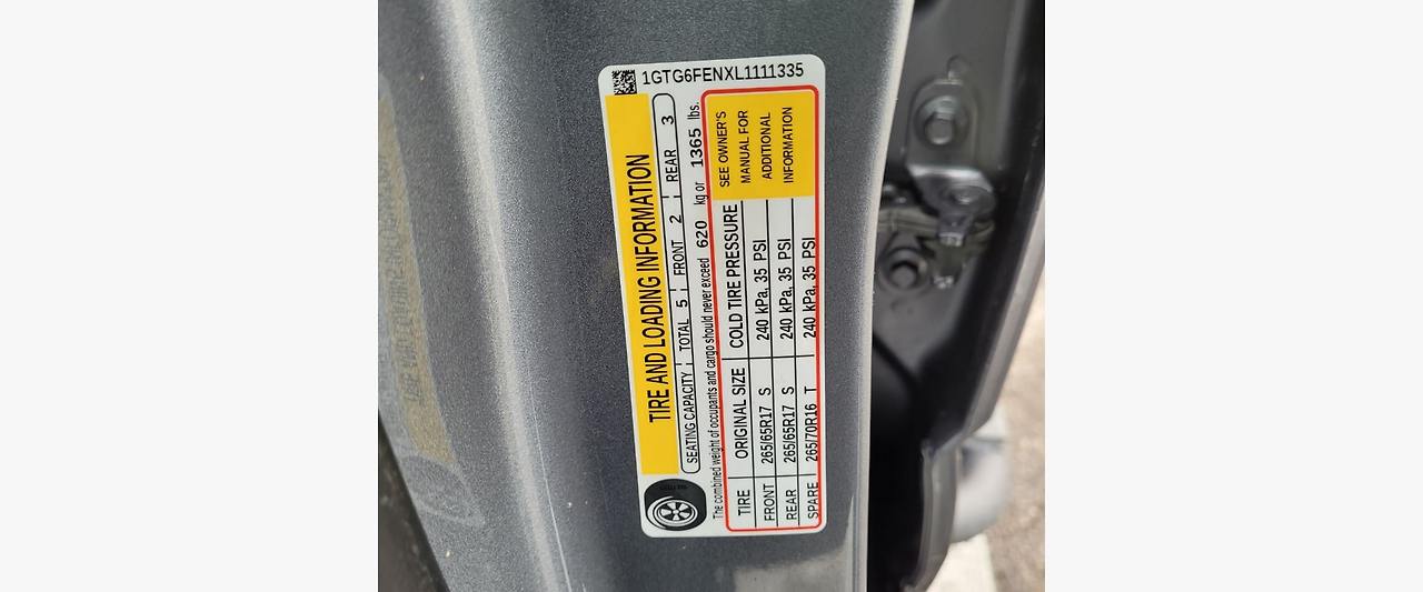 차종별 적정 공기압 확인 방법